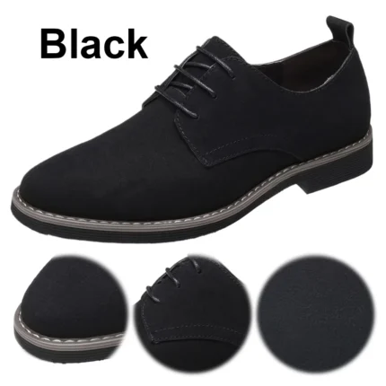 Men Casual Dress Shoes PU Leather Shoes Anti Slip Fashion Business Shoes Breathable Classic Lace Up Shoes for Outdoor Travel